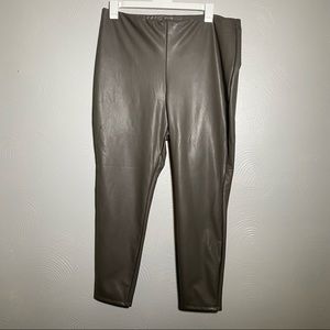 Express | Grey Leather Leggings